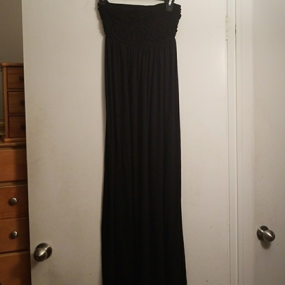 Strapless maxi dress